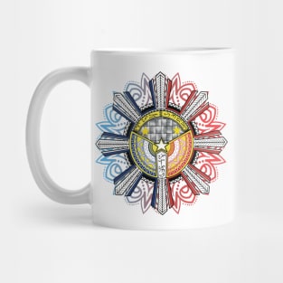 Mandala Philippine Sun / Baybayin word Lupang Hinirang Pilipinas (Chosen land Philippines) Mug